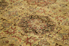 Tebriz Yellow Classic Cotton Wool Handmade Area Rug 8'6'' x 11'3''