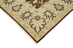 Tebriz Beige Classic Cotton Wool Handmade Area Rug 9'0'' x 11'7''