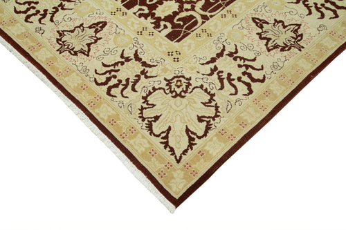 Tebriz Beige Classic Cotton Wool Handmade Area Rug 9'0'' x 11'7''