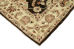 Tebriz Beige Classic Cotton Wool Handmade Area Rug 6'2'' x 9'1''