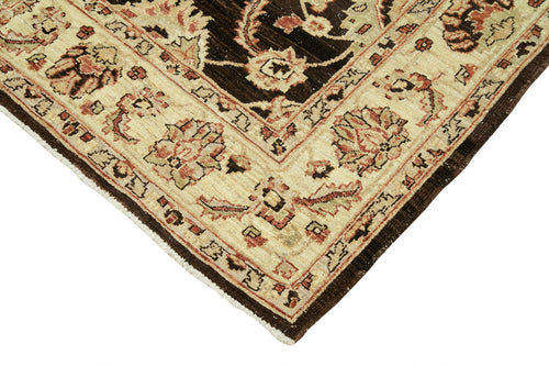 Tebriz Beige Classic Cotton Wool Handmade Area Rug 6'2'' x 9'1''