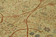 Tebriz Beige Classic Cotton Wool Handmade Area Rug 9'1'' x 12'0''