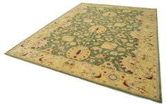 Tebriz Beige Classic Cotton Wool Handmade Area Rug 8'10'' x 11'11''