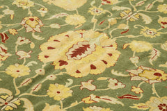 Tebriz Beige Classic Cotton Wool Handmade Area Rug 8'10'' x 11'11''