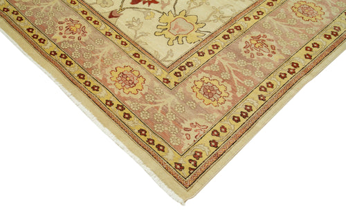 Tebriz Beige Classic Cotton Wool Handmade Area Rug 8'10'' x 11'10''