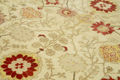 Tebriz Beige Classic Cotton Wool Handmade Area Rug 8'10'' x 11'10''