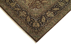 Tebriz Brown Classic Cotton Wool Handmade Area Rug 8'10'' x 11'11''