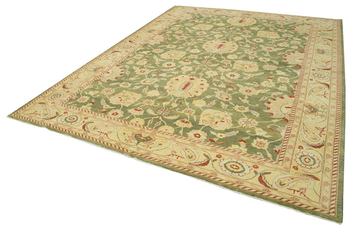 Tebriz Beige Classic Cotton Wool Handmade Area Rug 8'10'' x 11'10''