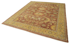 Tebriz Yellow Classic Cotton Wool Handmade Area Rug 8'2'' x 9'9''