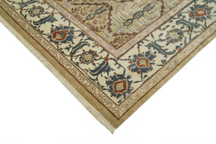 Tebriz Beige Classic Cotton Wool Handmade Area Rug 8'9'' x 12'2''