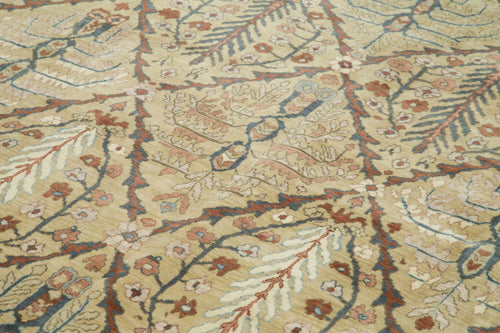 Tebriz Beige Classic Cotton Wool Handmade Area Rug 8'9'' x 12'2''