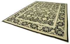 Tebriz Beige Classic Cotton Wool Handmade Area Rug 9'5'' x 13'3''