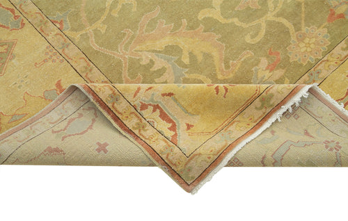 Tebriz Yellow Classic Cotton Wool Handmade Area Rug 8'4'' x 10'0''