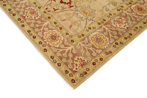 Tebriz Yellow Classic Cotton Wool Handmade Area Rug 8'8'' x 11'7''