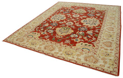 Tebriz Beige Classic Cotton Wool Handmade Area Rug 8'3'' x 9'11''