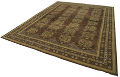 Tebriz Brown Classic Cotton Wool Handmade Area Rug 8'11'' x 11'9''