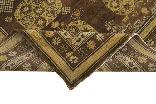 Tebriz Brown Classic Cotton Wool Handmade Area Rug 8'11'' x 11'9''