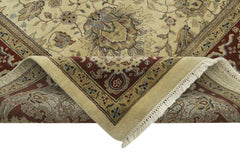 Tebriz Beige Classic Cotton Wool Handmade Area Rug 9'2'' x 12'1''