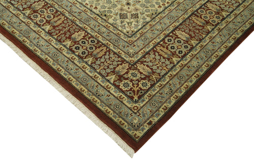 Handmade Area Rug – Classic Beige Turkish Hand Knotted Wool Carpet 9'9''x13'6''