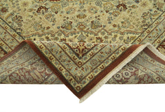 Handmade Area Rug – Classic Beige Turkish Hand Knotted Wool Carpet 9'9''x13'6''