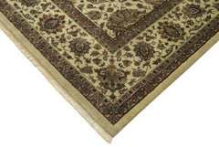 Tebriz Beige Classic Cotton Wool Handmade Area Rug 9'0'' x 12'0''
