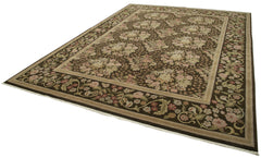 Tebriz Beige Classic Cotton Wool Handmade Area Rug 9'8'' x 13'0''