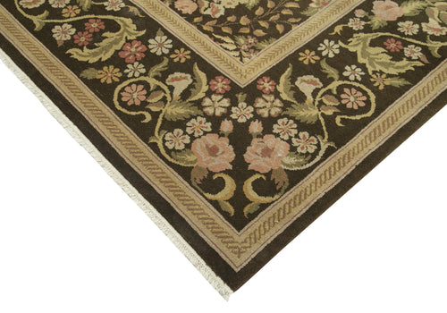 Tebriz Beige Classic Cotton Wool Handmade Area Rug 9'8'' x 13'0''