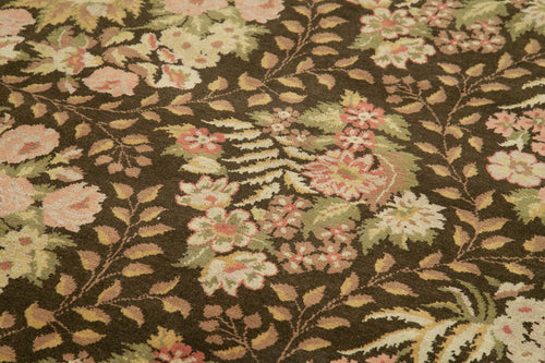 Tebriz Beige Classic Cotton Wool Handmade Area Rug 9'8'' x 13'0''