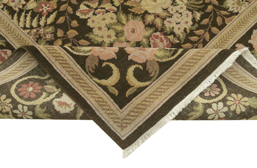Tebriz Beige Classic Cotton Wool Handmade Area Rug 9'8'' x 13'0''