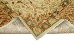Tebriz Beige Classic Cotton Wool Handmade Area Rug 8'8'' x 11'7''