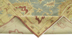 Tebriz Yellow Classic Cotton Wool Handmade Area Rug 10'2'' x 14'1''