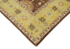 Tebriz Brown Classic Cotton Wool Handmade Area Rug 10'9'' x 13'7''