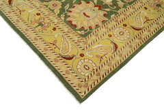 Tebriz Yellow Classic Cotton Wool Handmade Area Rug 10'3'' x 12'10''