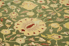 Tebriz Yellow Classic Cotton Wool Handmade Area Rug 10'3'' x 12'10''