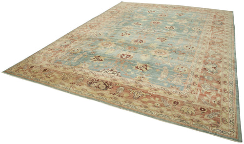 Tebriz Red Classic Cotton Wool Handmade Area Rug 10'1'' x 13'7''