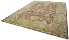 Tebriz Yellow Classic Cotton Wool Handmade Area Rug 10'0'' x 13'8''