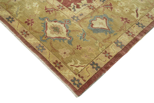 Tebriz Yellow Classic Cotton Wool Handmade Area Rug 10'0'' x 13'8''