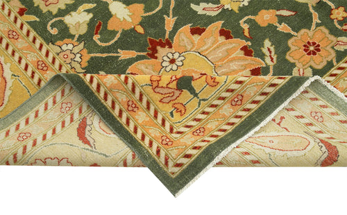 Tebriz Yellow Classic Cotton Wool Handmade Area Rug 10'5'' x 12'2''