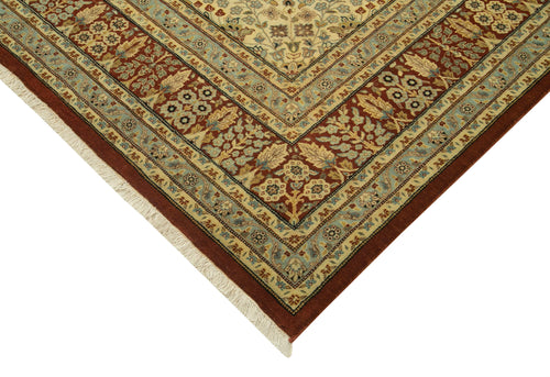 Tebriz Yellow Classic Cotton Wool Handmade Area Rug 9'0'' x 11'8''