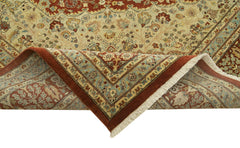 Tebriz Yellow Classic Cotton Wool Handmade Area Rug 9'0'' x 11'8''