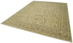Handmade Area Rug – Classic Beige 9x12 Cotton Wool Turkish Carpet