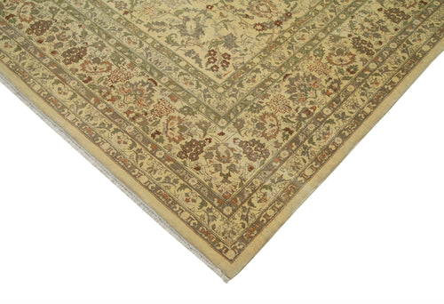 Handmade Area Rug – Classic Beige 9x12 Cotton Wool Turkish Carpet