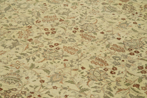 Handmade Area Rug – Classic Beige 9x12 Cotton Wool Turkish Carpet