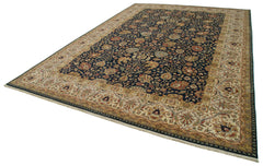 Tebriz Brown Classic Cotton Wool Handmade Area Rug 10'2'' x 13'11''