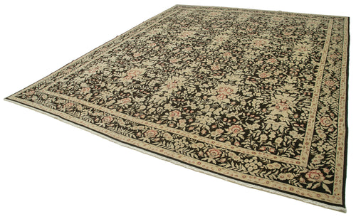 Tebriz Beige Classic Cotton Wool Handmade Area Rug 11'10'' x 13'8''