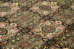 Tebriz Green Classic Cotton Wool Handmade Area Rug 11'10'' x 14'8''