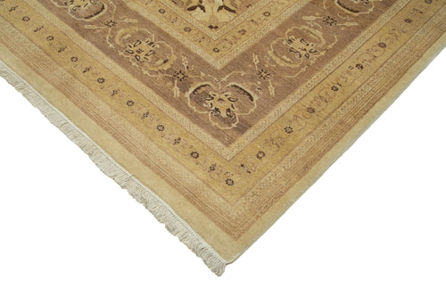 Tebriz Beige Classic Cotton Wool Handmade Area Rug 10'0'' x 13'8''