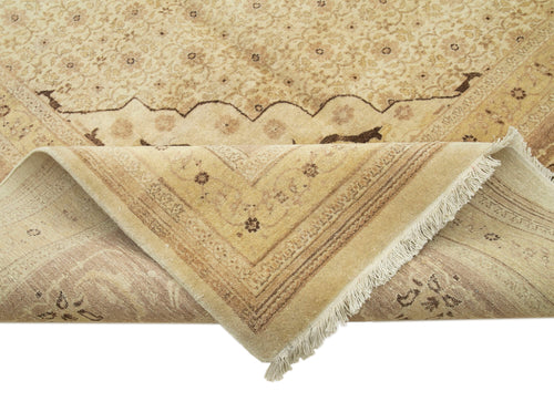 Tebriz Beige Classic Cotton Wool Handmade Area Rug 10'0'' x 13'8''