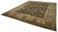 Tebriz Brown Classic Cotton Wool Handmade Area Rug 11'11'' x 14'9''