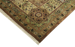 Tebriz Brown Classic Cotton Wool Handmade Area Rug 11'11'' x 14'9''
